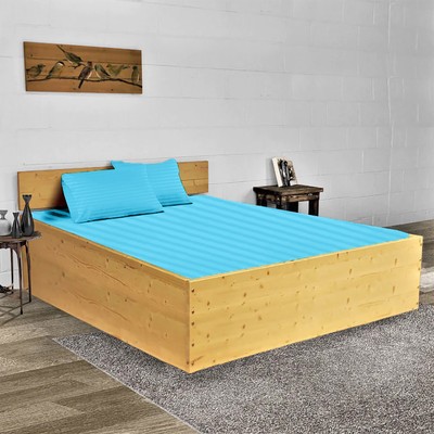 1000TC Hotel Egyptian Cotton Waterbed Sheets Set All Sizes 4 PCs Stripes Pattern