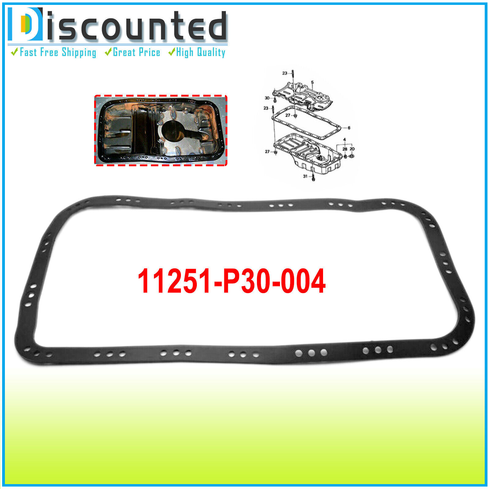Pan Gasket For Honda Civic Cr-v Acura Integra 1.6l 1.7l 1.8l 2.0l L4 Dohc