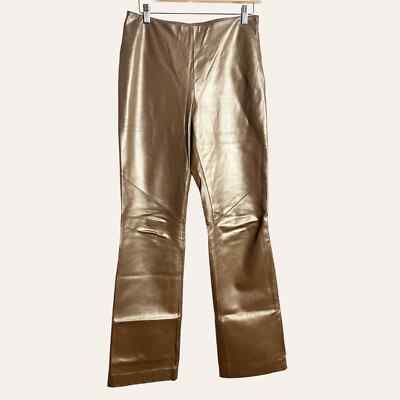 Ralph Ralph Lauren Vintage Metallic Bronze Leather High Rise
