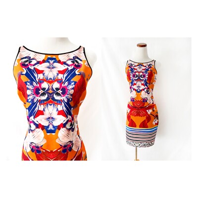 Clover Canyon Women's Size Large Dress Sleeveless Psychedelic Neoprene
