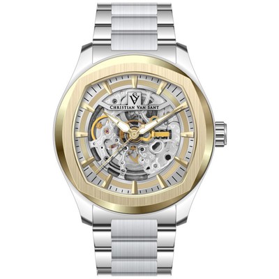 Pre-owned Christian Van Sant Men's Romeo Gold Dial Watch - Cv9505