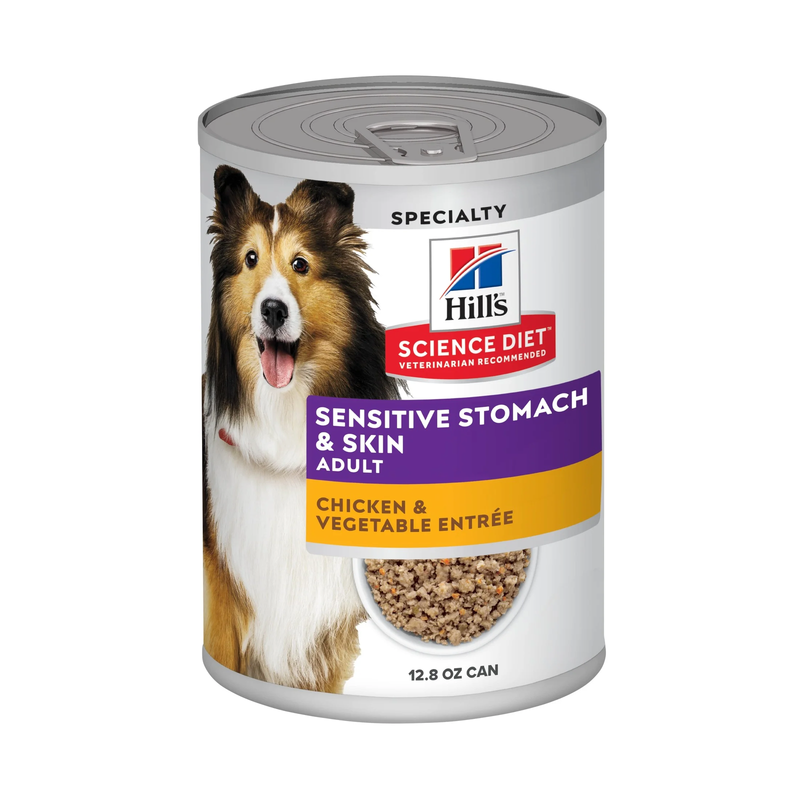 Sensitive Stomach & Skin Chicken & Vegetable Wet Dog Food, 12.8Oz Can 12Pk