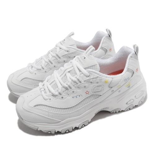 

Skechers D Lites White Grey Women Casual Lifestyle Shoes Кроссовки 896155-WHT, Белый, D Lites