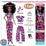 dollbie 6 Pack African American Fashion Dolls Set with Mix and Match Outfits – 11.5