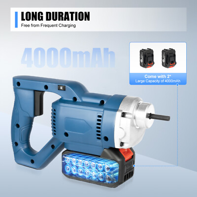 Hand-held Electric Concrete Vibrator Cordless Vibrating Rod With 2 Batteries NEW