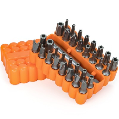 33pc Bit Set   Includes Torx, Metric and SAE Hex, Torq, Spanner Bit Set and T...