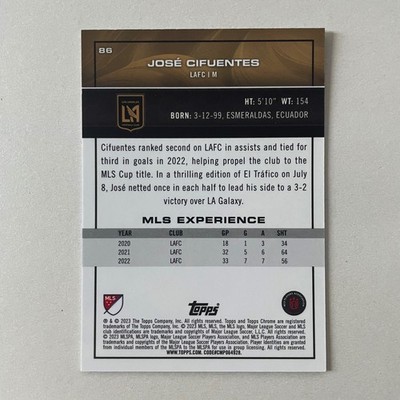 2023 Topps Chrome MLS #86 Jose Cifuentes Green Lava Refractor 30/99