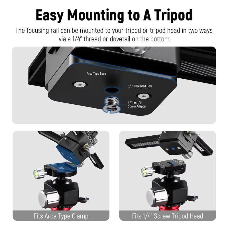 4-Way Macro Focusing Rail Slider For Canon Nikon Fujifilm Sony DSLR Mirrorless C