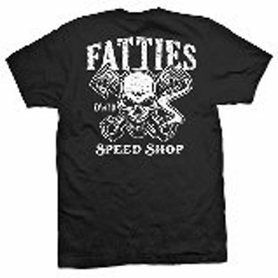 Fatties Speed Shop Tee shirt perfect for STURGIS, SINISTER Design,FREE SHIPPING