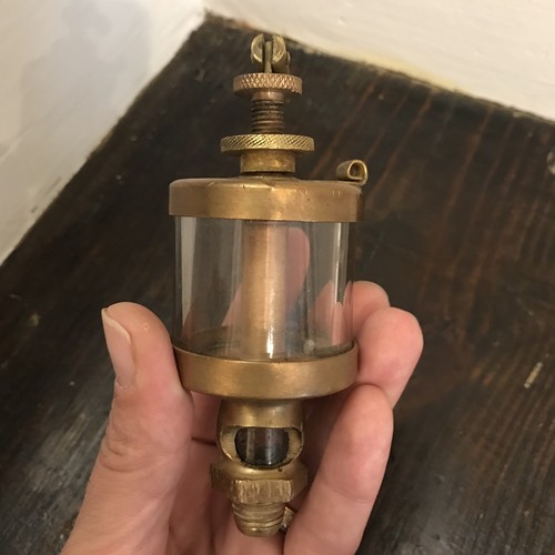 Antique Penberthy Injector #1.5 Steam Brass Drip Oiler Glass Intact Steampunk