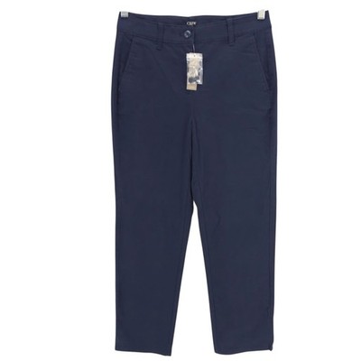 NWT J CREW Kate Straight Leg Chino Pants Navy Blue Stretch Women's PETITE 6P