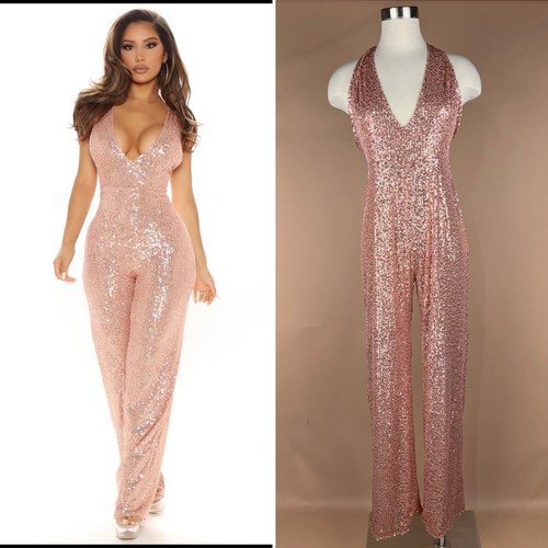パンツ Fashion Nova glitter Jumpsuit Jesslyn Sequin Jumpsuit - Hot Pink | Fashion Nova