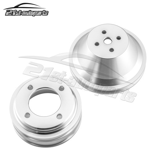 Crankshaft + Water Pump Pulley V-Belt For Small Block Ford 302 351w 351C 4 Bolt