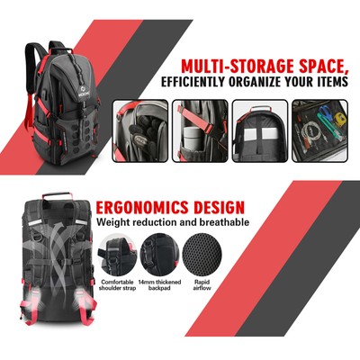 NICECNC 35L Motorcycle Backpack Waterproof Helmet Backpack Travel Accessories