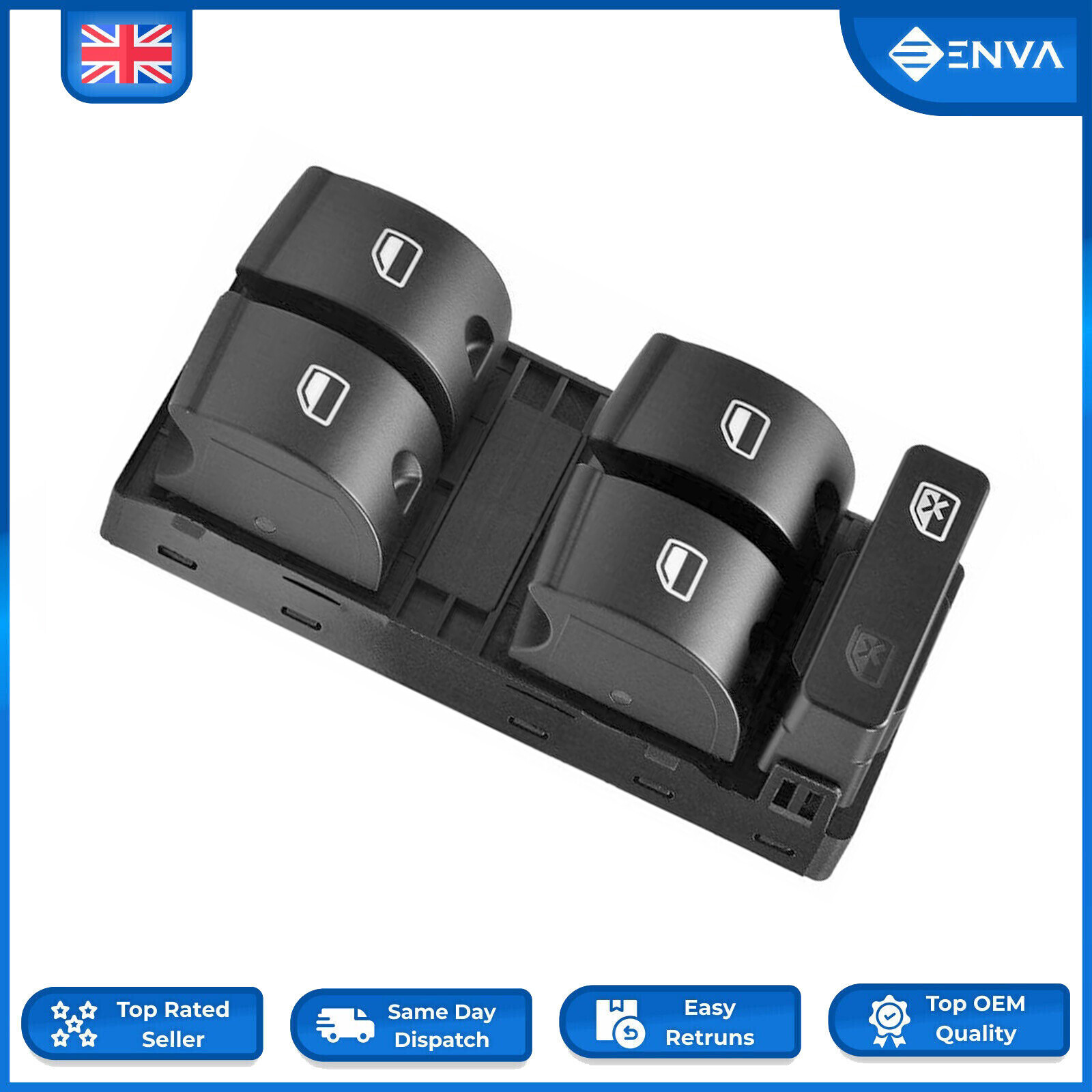 Electric Window Control Switch Driver Side for Audi A4 B6B7 Seat Exeo 8E0959851B - Picture 6 of 6