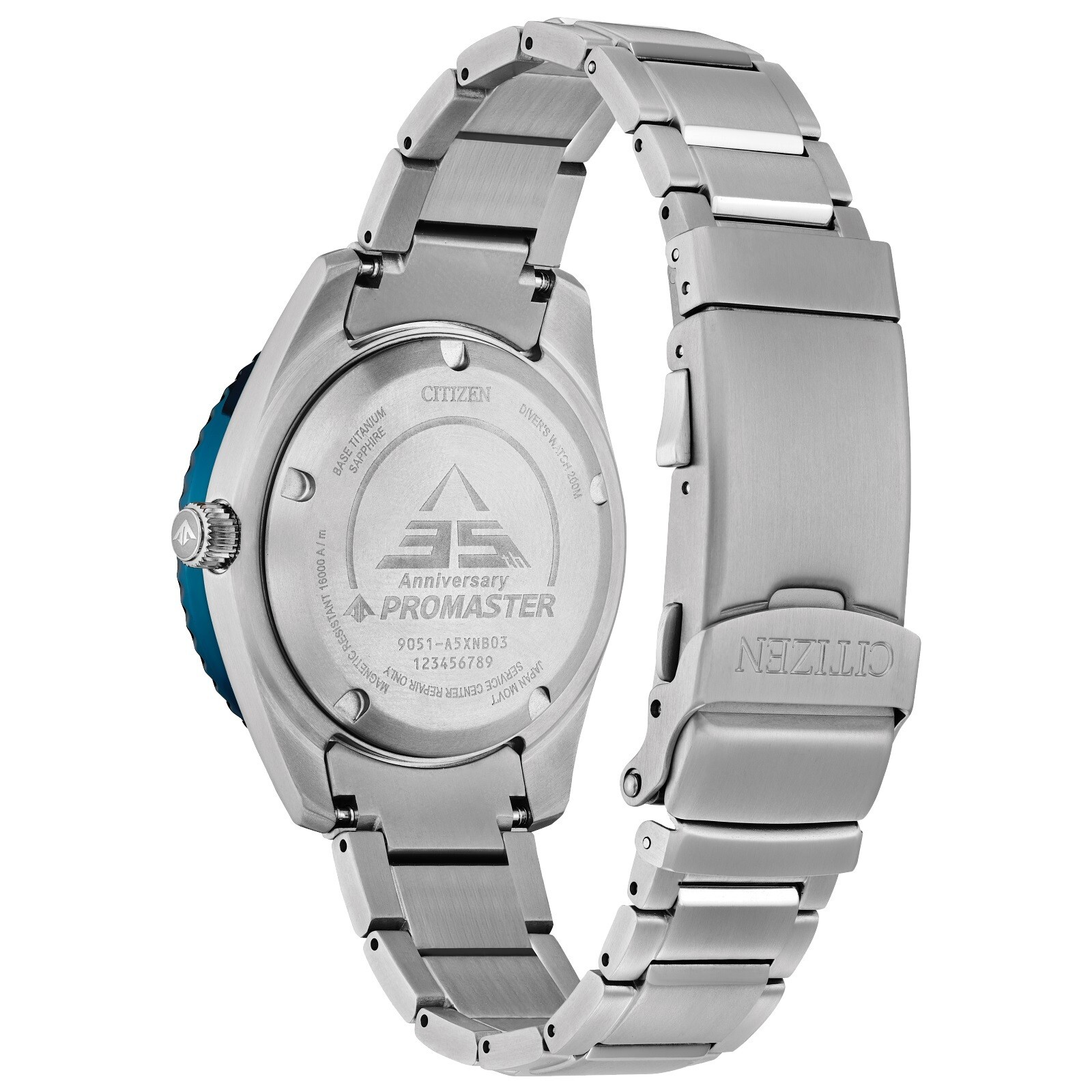 Pre-owned Citizen Promaster Fujitsubo Nb6026-56l Blue Automatic Titanium Men Diver's Watch