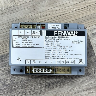FENWAL 35-662944-013 Automatic Ignition Control Module - UNTESTED AS-IS