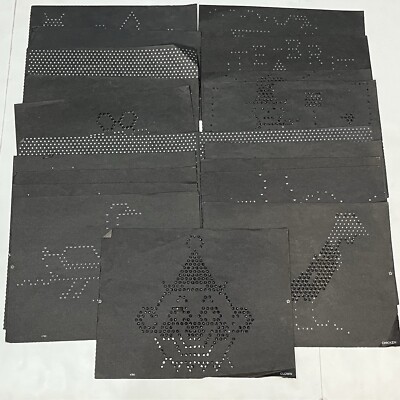 Lot Of 20 Vintage 1986 Lite Brite Pages 8 Unpunched 2 Disney 