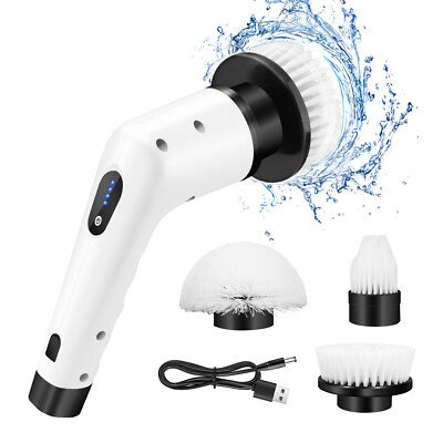 Electric Rechargeable Cordless Spin Scrubber Heads Car Cleaning Scrubtastic Mop