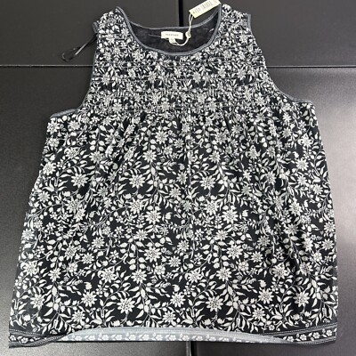 Max Studio 1X Top Sleeveless Summer NWT   MSRP $78   Blouse Floral