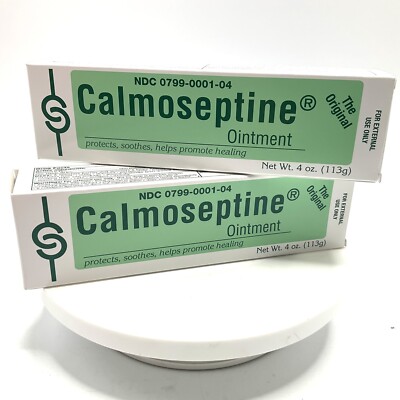 Calmoseptine Ointment Lot of 2 Prevent & Heal Skin Irritations 4 oz Cuts Itchint