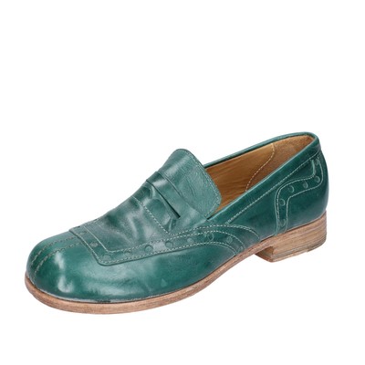 Women's shoes MOMA 7 (EU 37) loafers green leather EX771-37