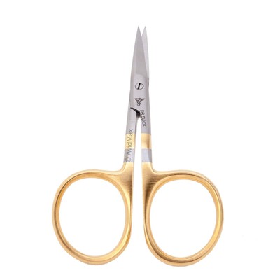 Dr. Slick Hair Scissor, 4-1/2'', Bent Shaft, Gold Loops, Straight