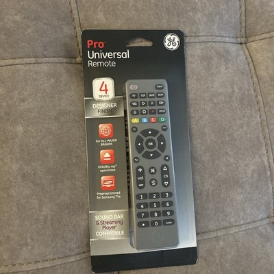 Universal Remote GE Pro - 4 Device - for ALL Major Brands - Designer finish