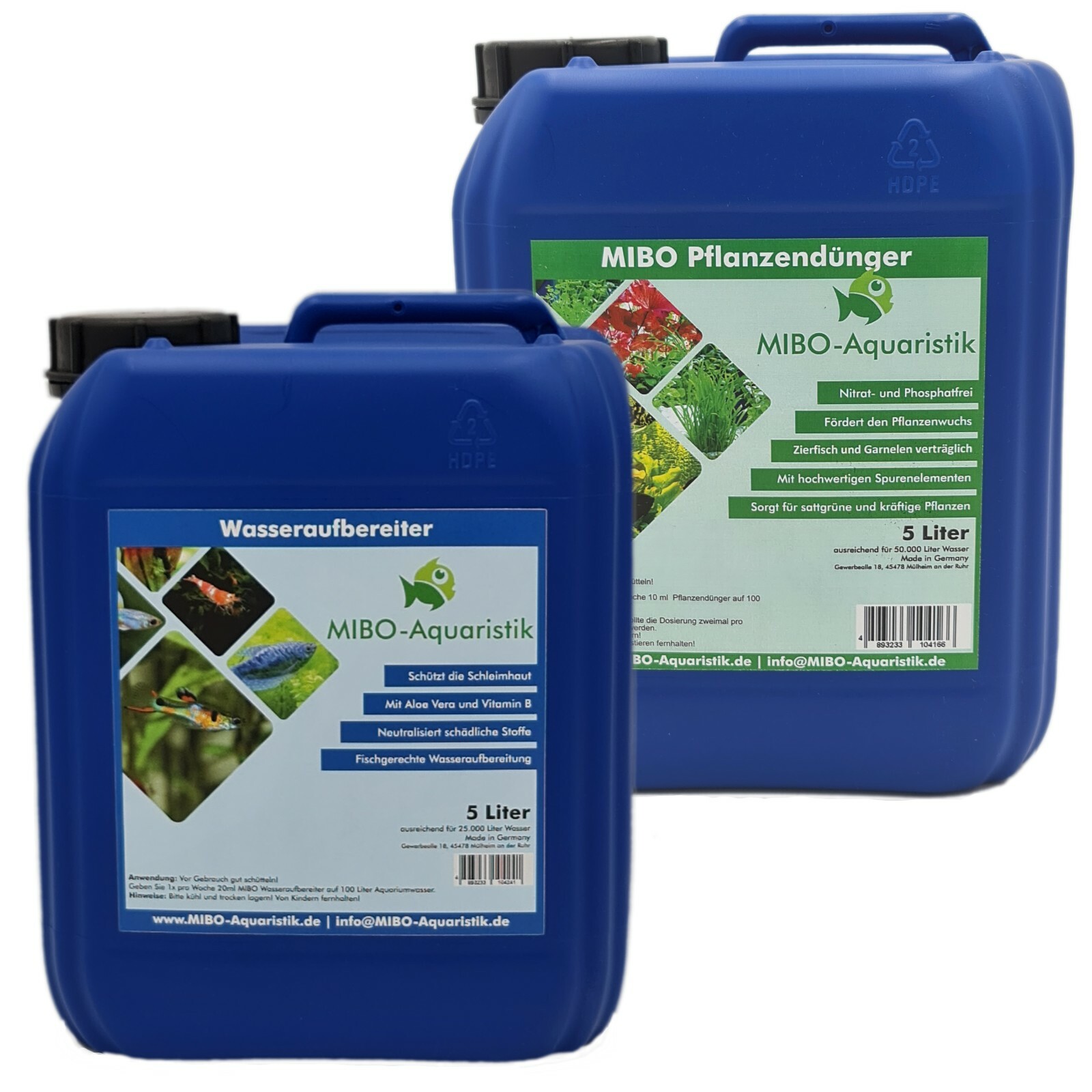 (2.49€/L)MIBO Wasseraufbereiter + Pflanzendünger 5000ml Sparset Aquarium Pflege
