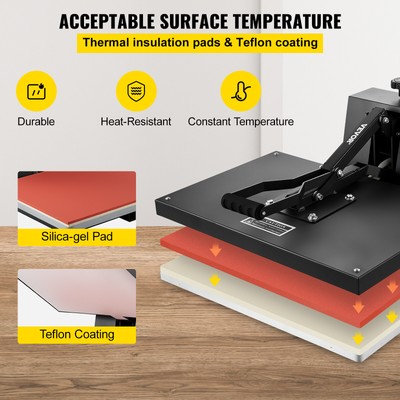 VEVOR Heat Press Machine 16" x 24" Clamshell Sublimation Printer for T-shirt