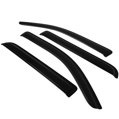 Dark Black Side Wind Deflectors Window Visors Vent For 09-14 Ford F150 Crew Cab