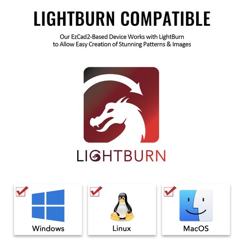 OMTech 80W JPT Fiber Laser Engraver Marker LightBurn Compatible 6.9x6.9 4.3x4.3