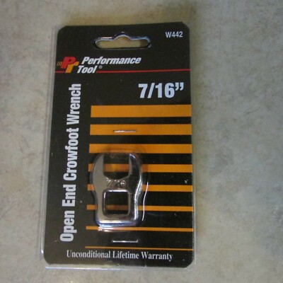 Performance Tool Open End Crowfoot Wrench - 7/16 - W442 - New  (B 7)