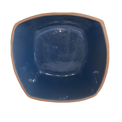 Bret Bortner Design Pottery Blue Terra Cotta Wabi Sabi 8.25 Inc Bowl Signed