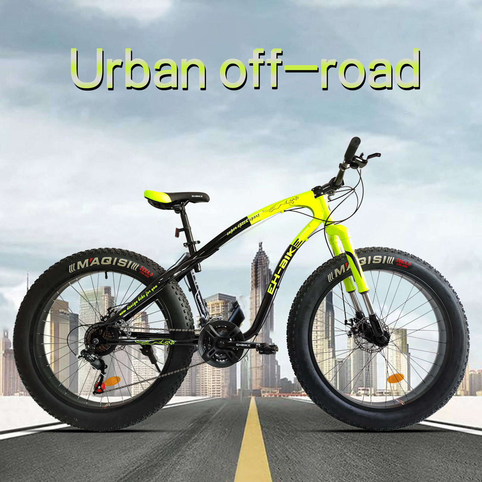 Mens Fat Tire Mountain Bike, 26-Inch Wheels, 4-Inch Wide Adult Bikes Women
