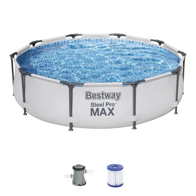 Bestway 10' x 30'' Steel Pro Frame Above Ground Family Swimming Pool | Used