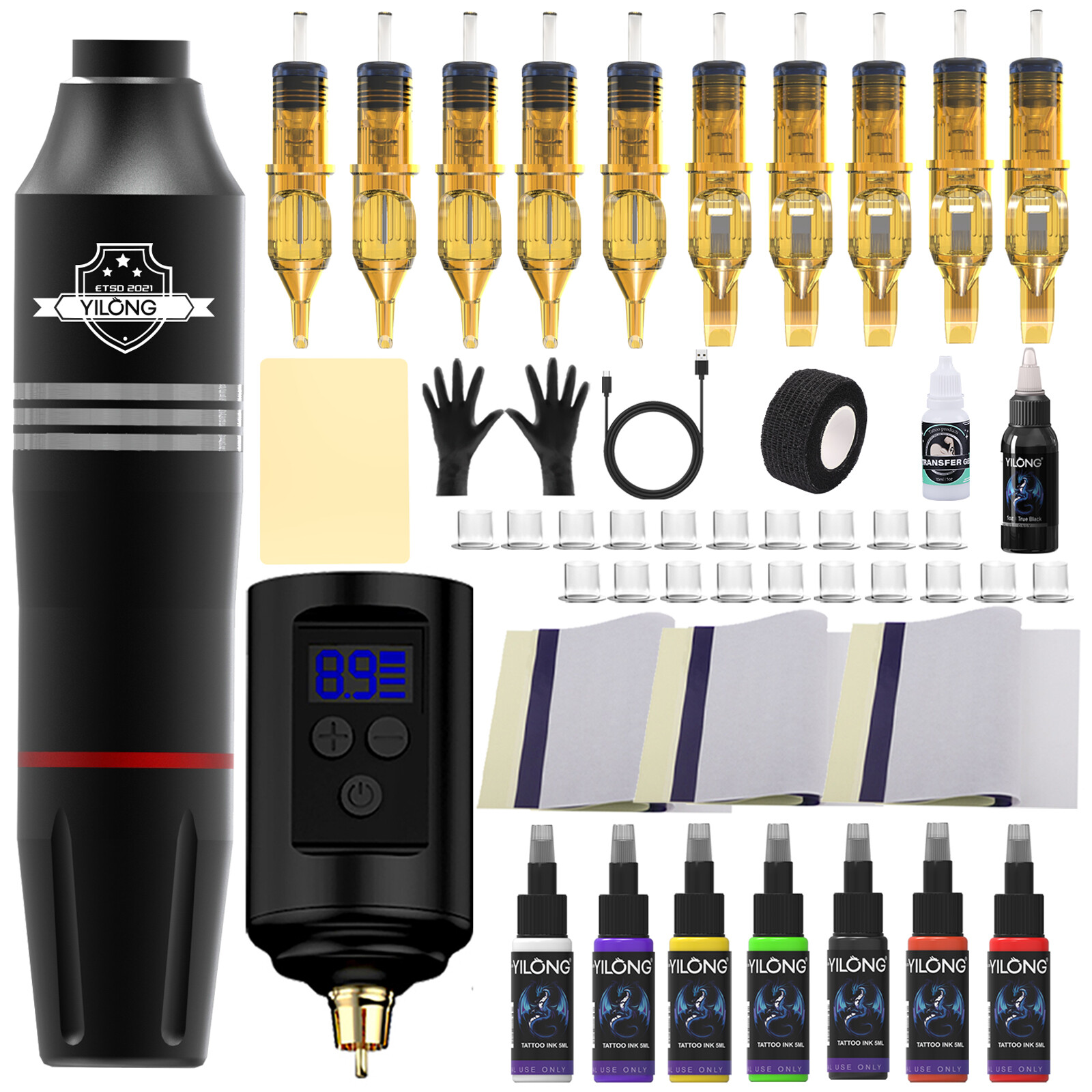 Wireless Tattoo Kit Complete for Beginners Pen Machine with