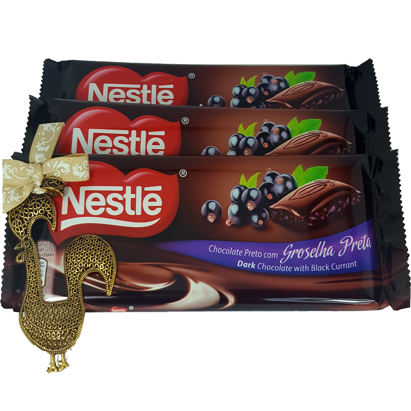 3X New Nestl Delicious Dark Chocolate with Black Currant 3 x100gr  