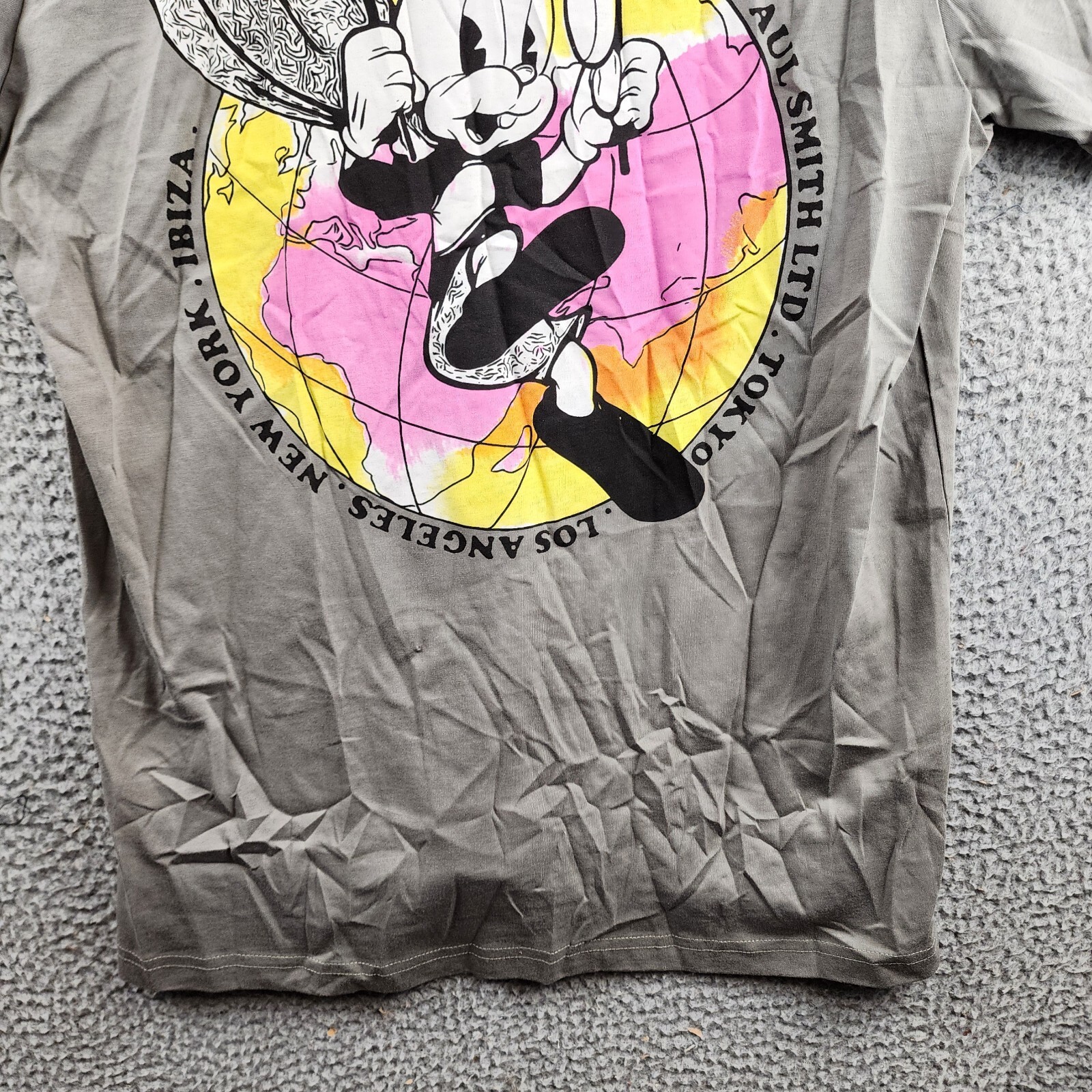 PS Paul Smith Slim Fit Rabbit Print Tee Men's XL Gray Crew Neck Short Sleeve~ - Picture 14 of 15