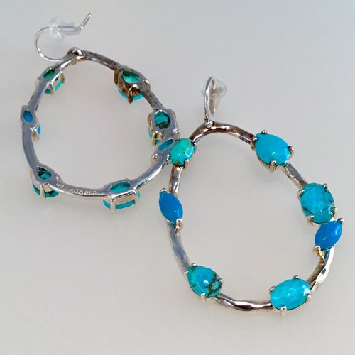 Pre-owned Rock Candy “” Large Pear Shaped Mixed Stone Earrings /ippolita/ Retail $795