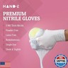 Hand-E Touch White Nitrile Disposable Gloves Medium, 100 Count - Food Prep, Salon, Hair Dye, Esthetician, Kitchen - Powder and Latex Free Rubber Gloves