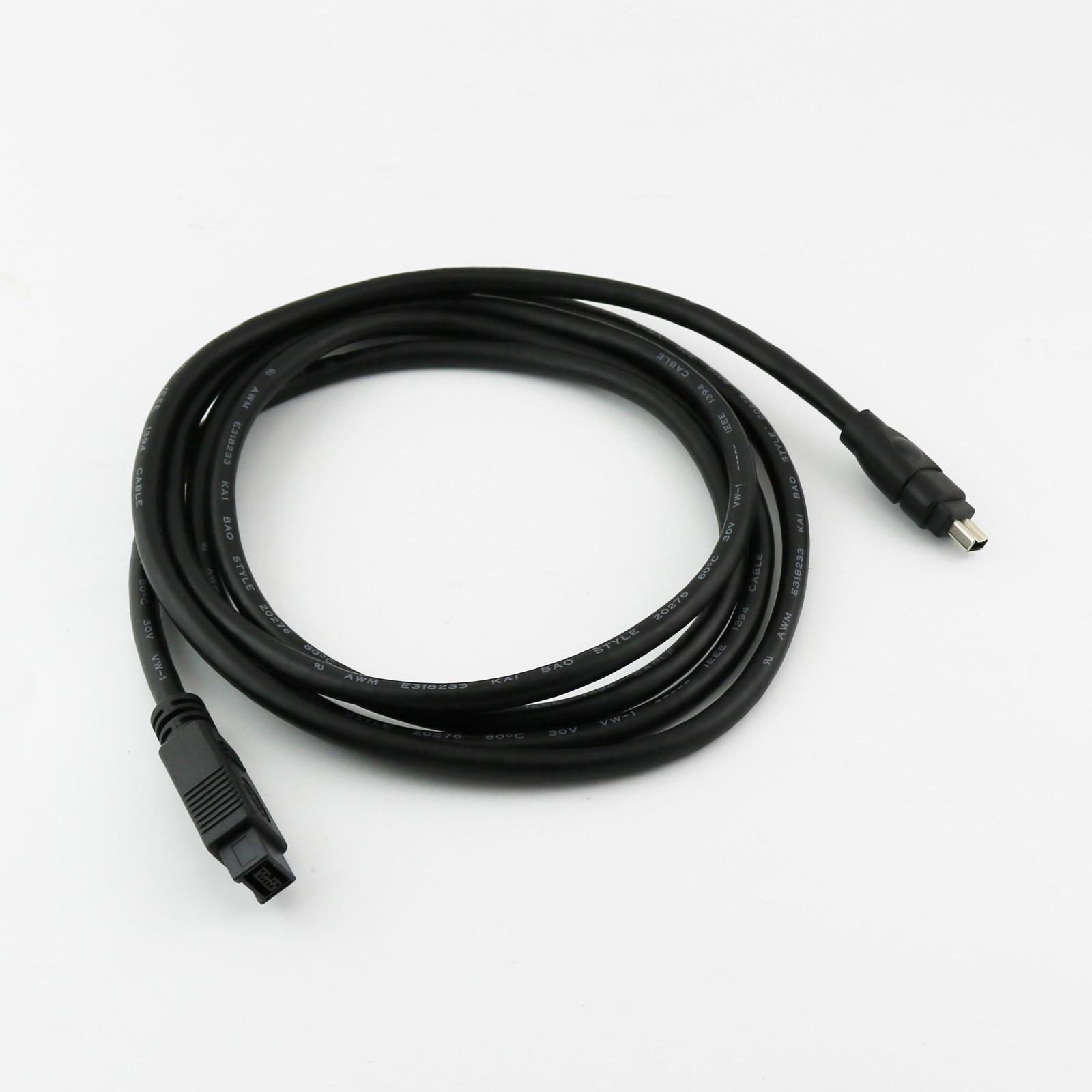 1x Firewire 800 to 400 9 Pin to 4 Pin Male IEEE1394b Bilingual Cable Cord 6ft