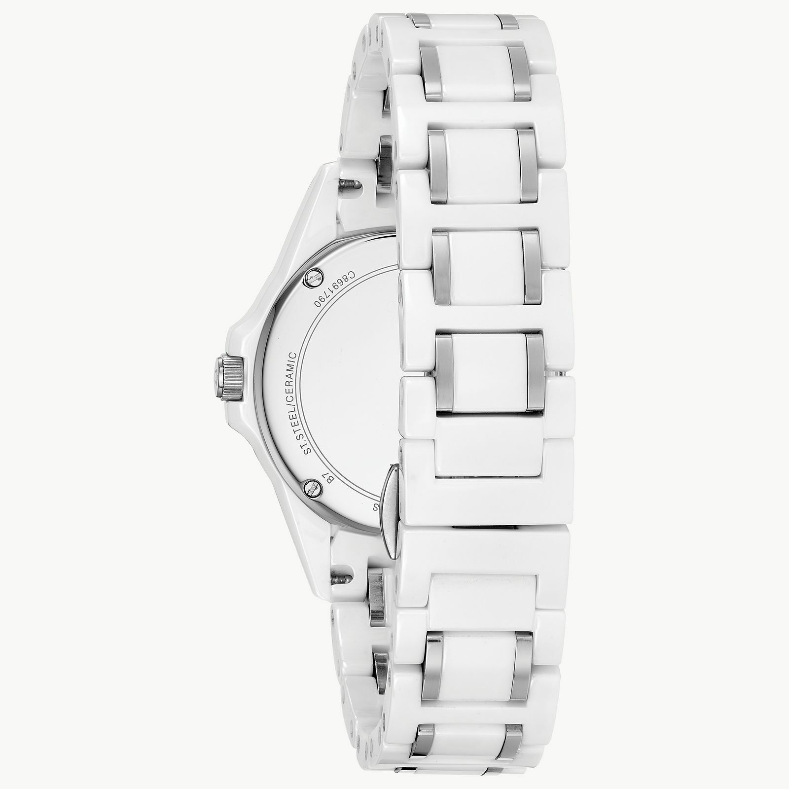 Pre-owned Bulova Marine Star 98p172 37mm White Women's Watch