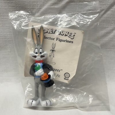 Warner Bros Looney Tunes 1990 Bugs Bunny 4'' PVC Figure New/Sealed Shell Applause