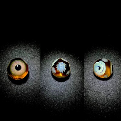 .90   Universal  Eye Design Colorful Glass Art Marble Eyeball Hand Made USA