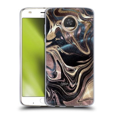 OFFICIAL NATURE MAGICK LUXE GOLD MARBLE METALLIC GEL CASE FOR MOTOROLA PHONES
