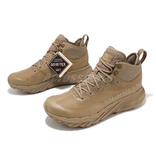 Pre-owned Merrell Agility Peak 5 Tact Mid Gtx Gore-tex Vibram Men Trail Running J005773 In Brown