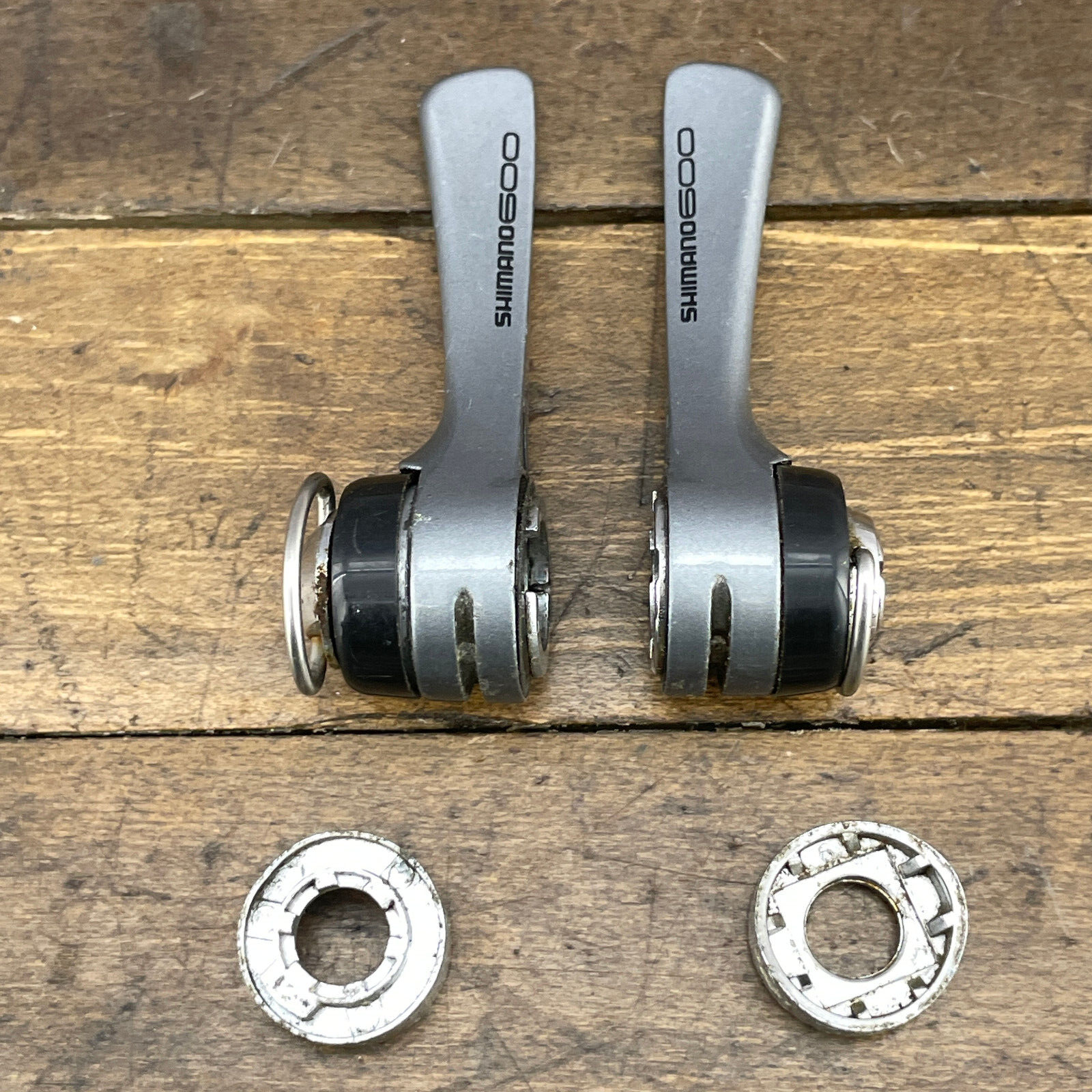 Vintage Shimano 600 Shifters SL-6400 Braze On SIS 7 Speed