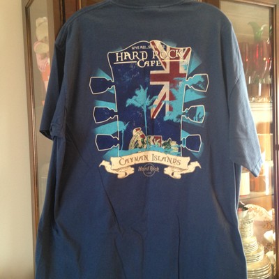 Hard Rock Cafe Cayman Islands Blue Mens Size XL