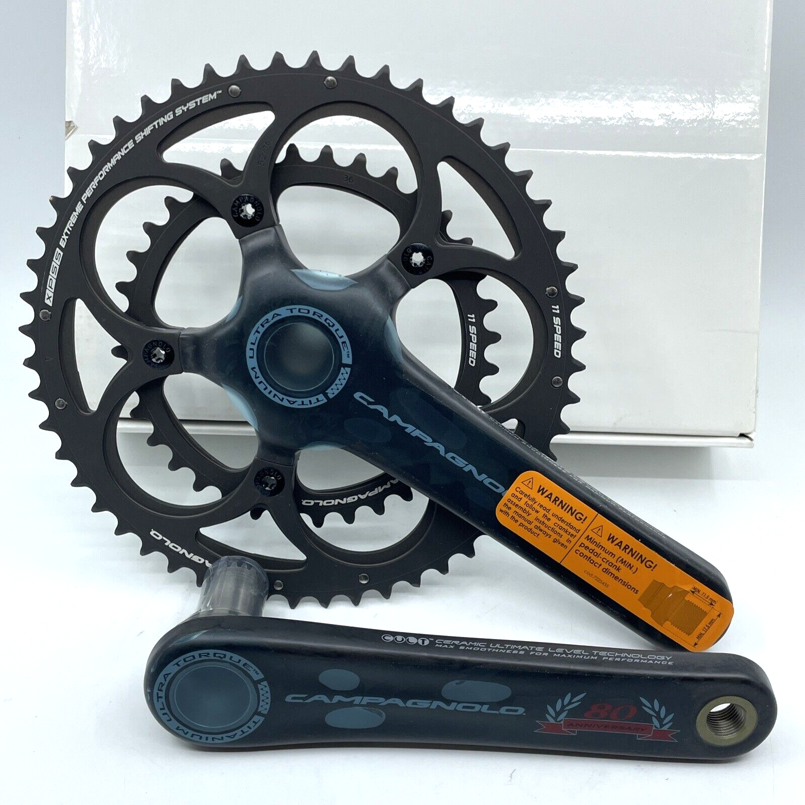Campagnolo Super Record クランクセット 52/36T Campagnolo 80th ANNIVERSARY Super Record Ti UT 11 Speed 52